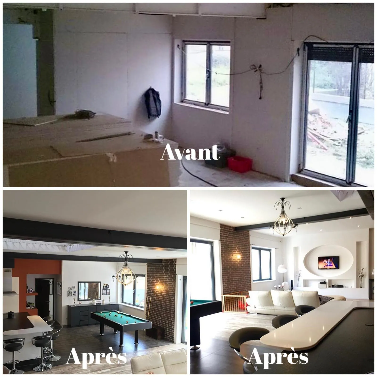 Chantier avant/après réalisé par BATINNOV68
