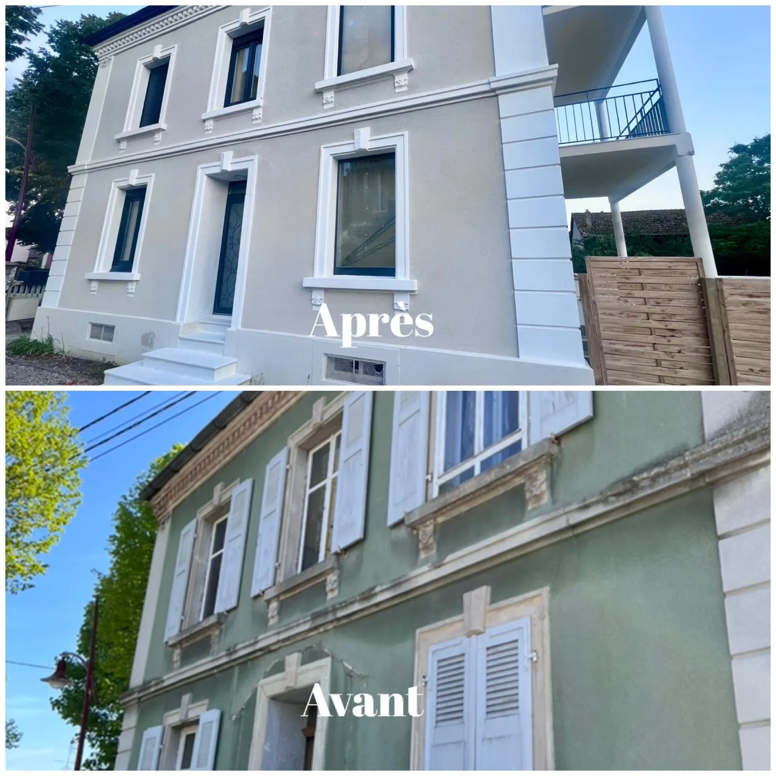 Chantier avant/après réalisé par BATINNOV68