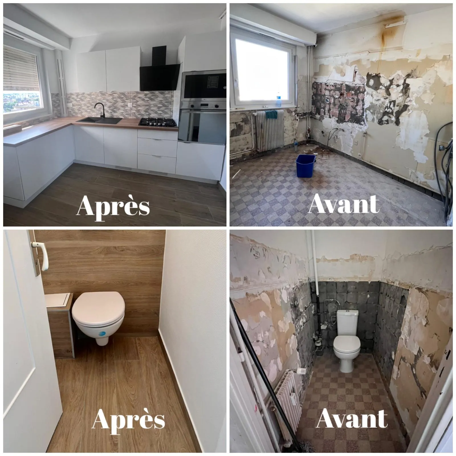 Chantier avant/après réalisé par BATINNOV68