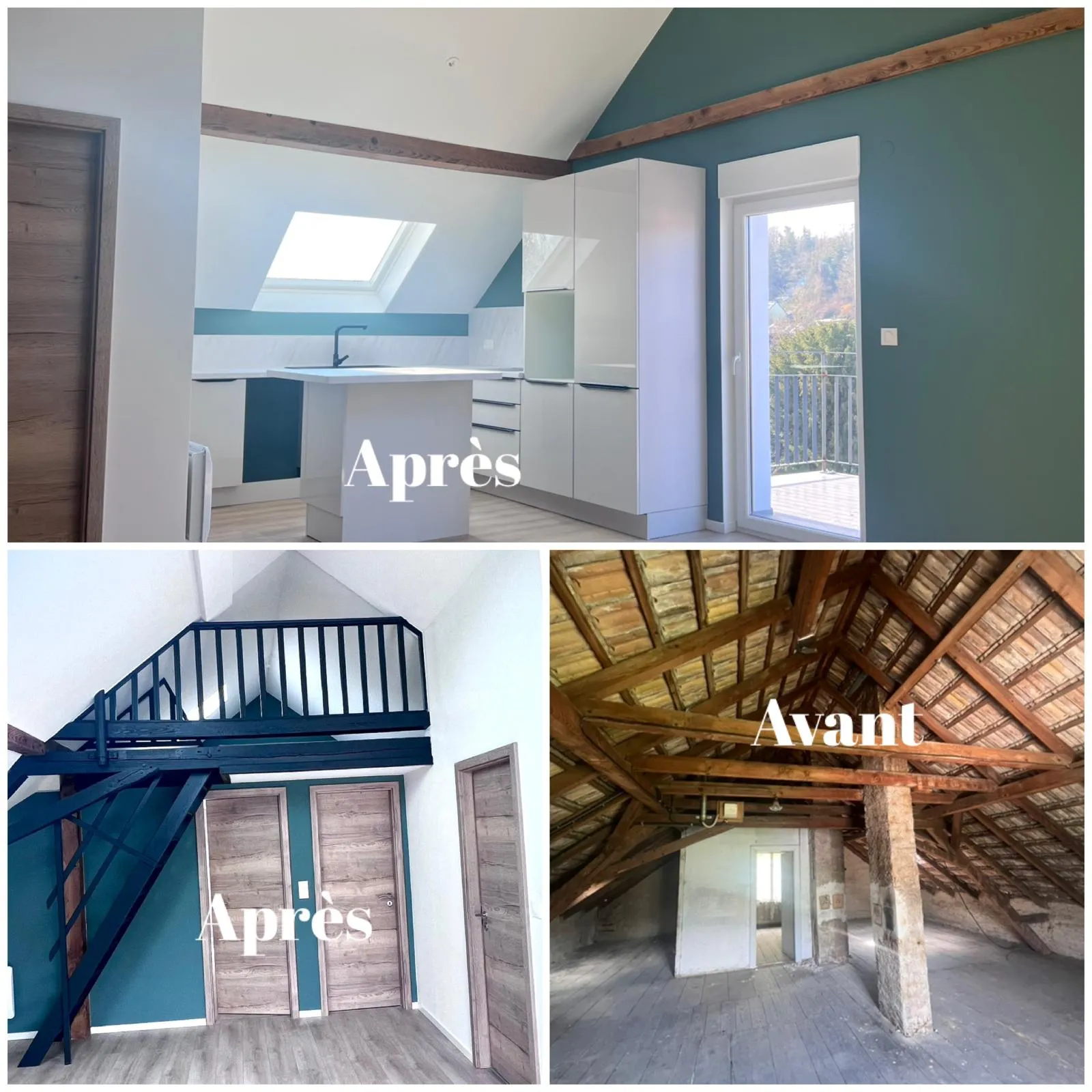 Chantier avant/après réalisé par BATINNOV68