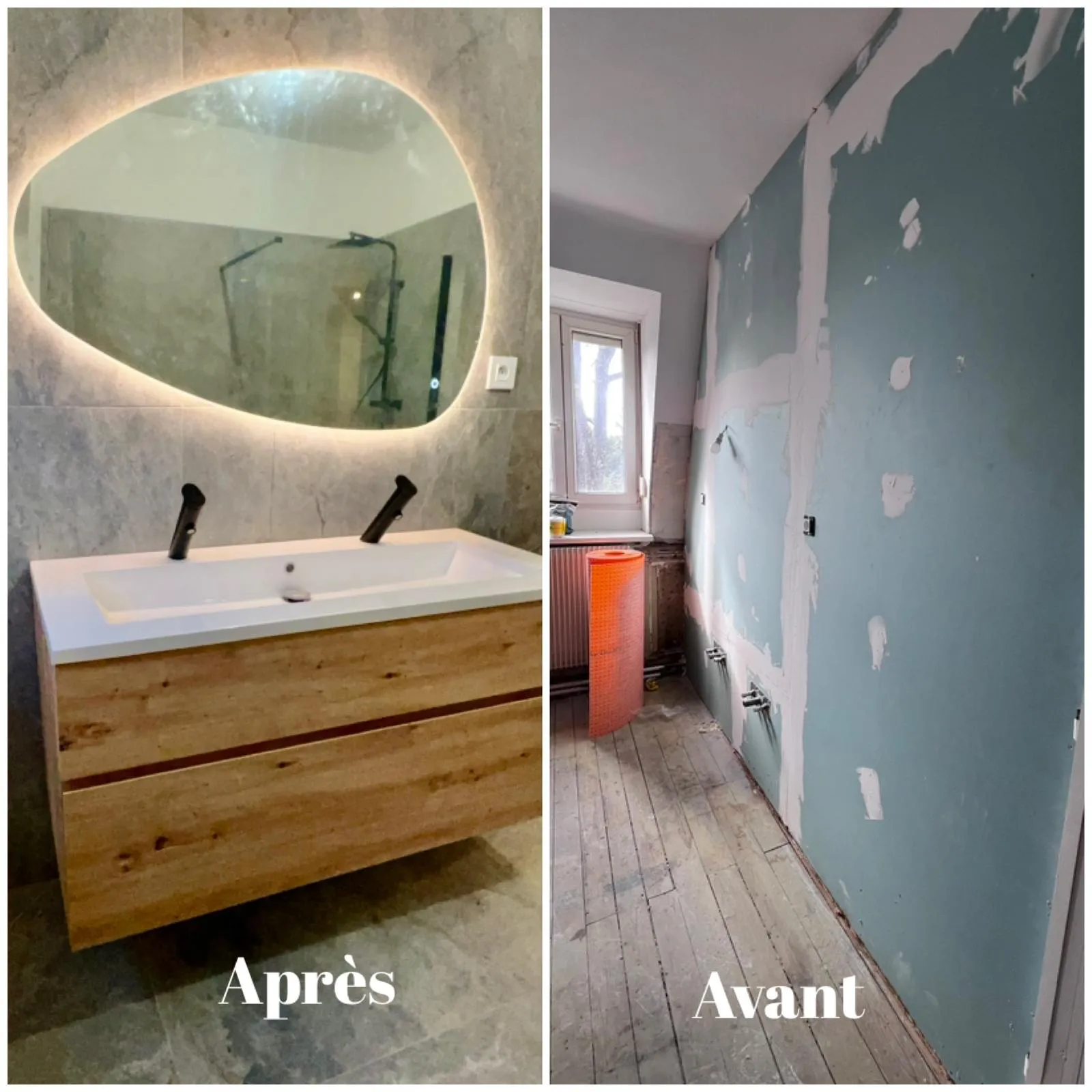 Chantier avant/après réalisé par BATINNOV68