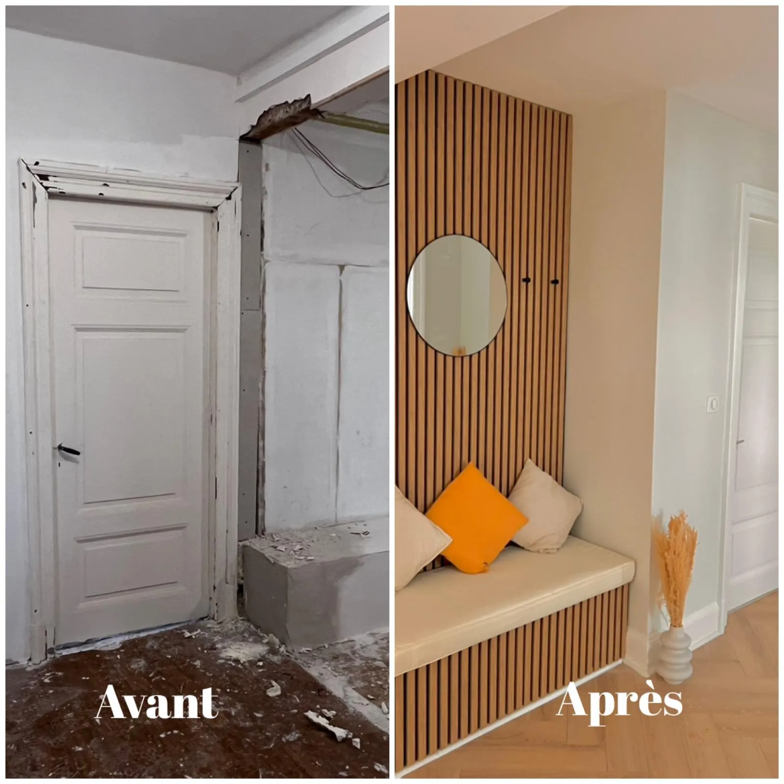 Chantier avant/après réalisé par BATINNOV68