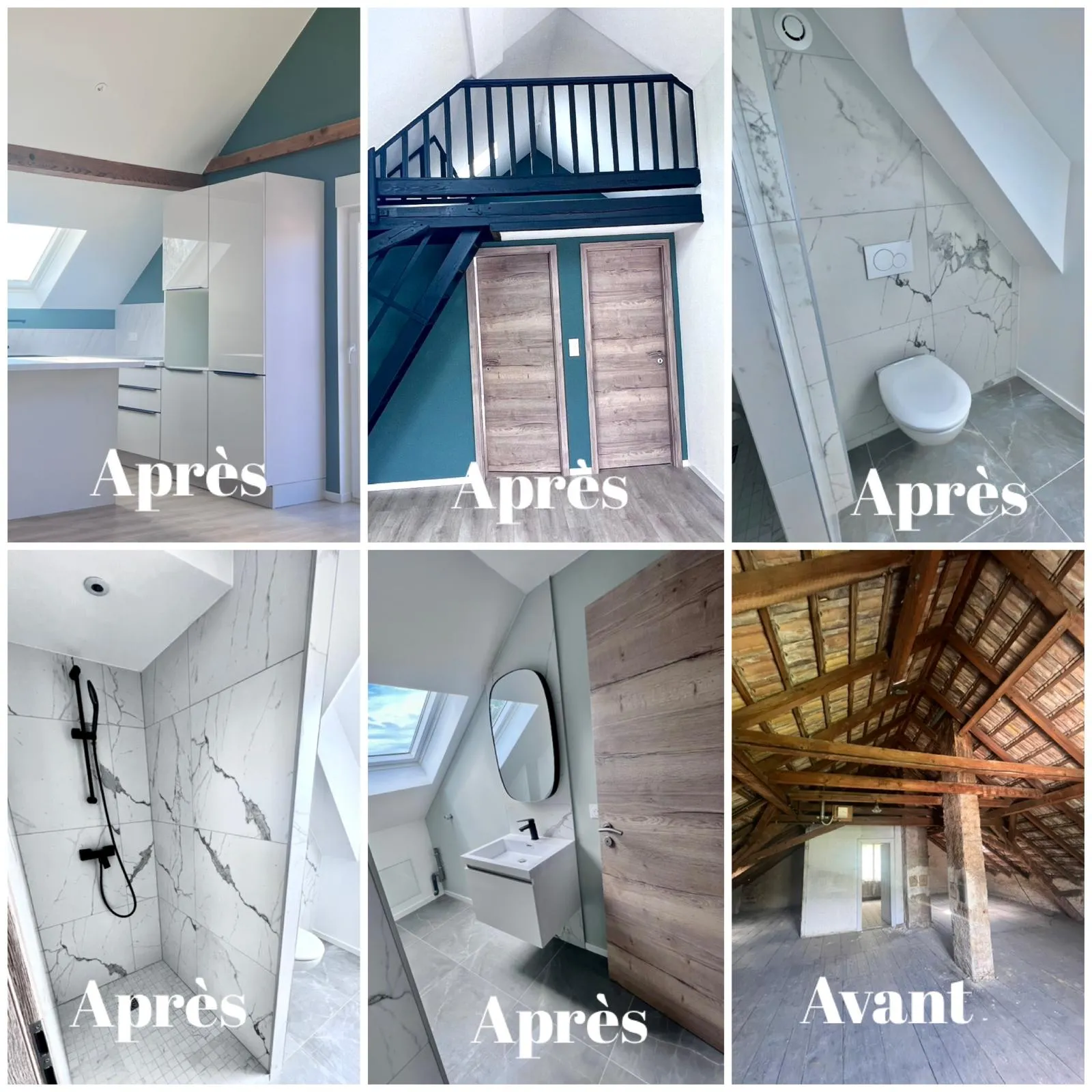 Chantier avant/après réalisé par BATINNOV68